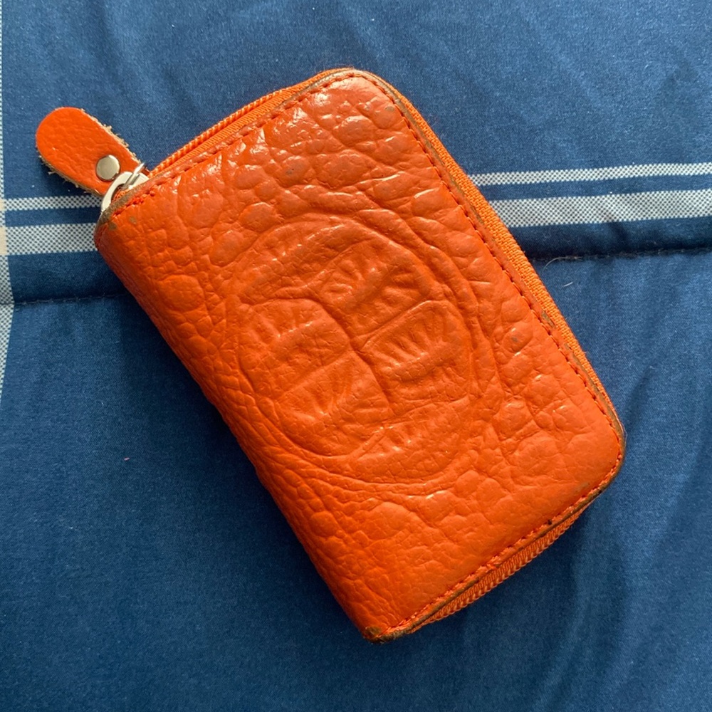 Orange card holder wallet